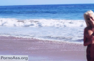 Sizzling Blonde Model Touching Her Fabulous Body On The Beach (Taylor Seinturier)